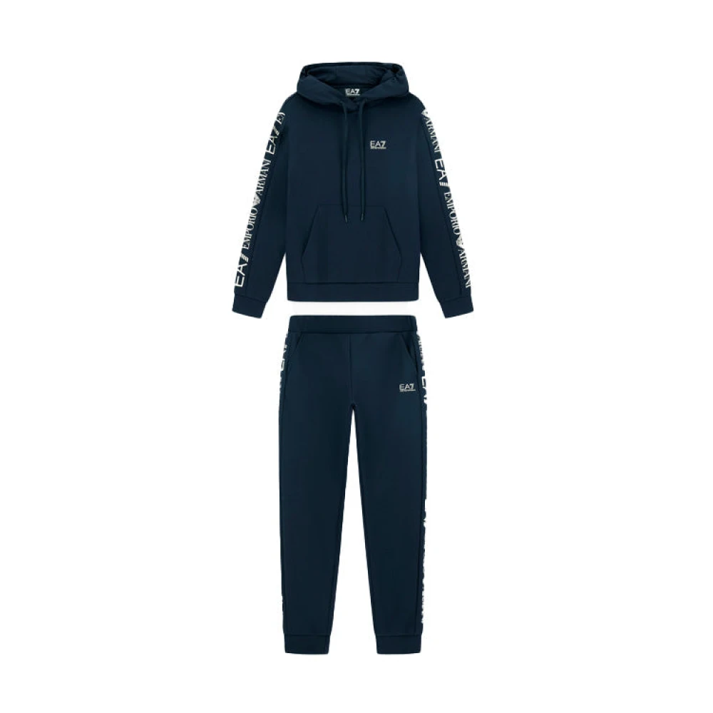 Emporio Armani Mannelijk Blauw Jumpsuits & Playsuits Heren, S, Katoen, Tracksuit