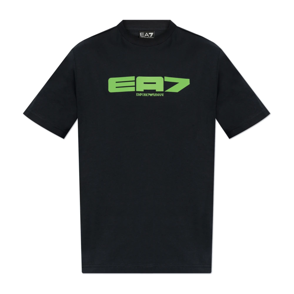 Emporio Armani EA7 T-shirt met logo Blue Heren