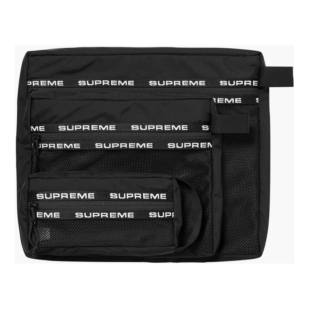 Supreme Limited Edition Organizer Pouch Set Black Unisex