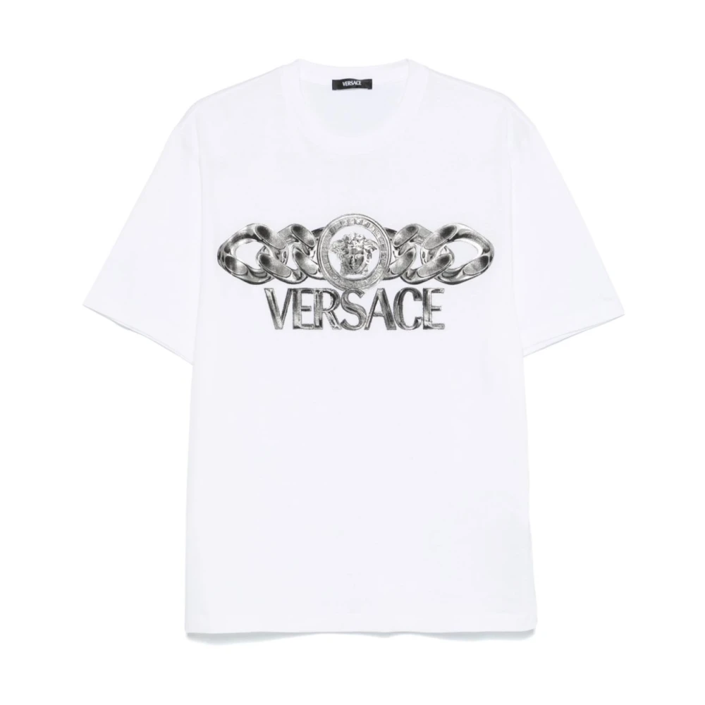 Versace Medusa Chain T-shirt Lente-Zomer 2025 White Heren