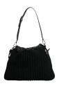 black-cashmere-knitted-leather-shoulder-bag