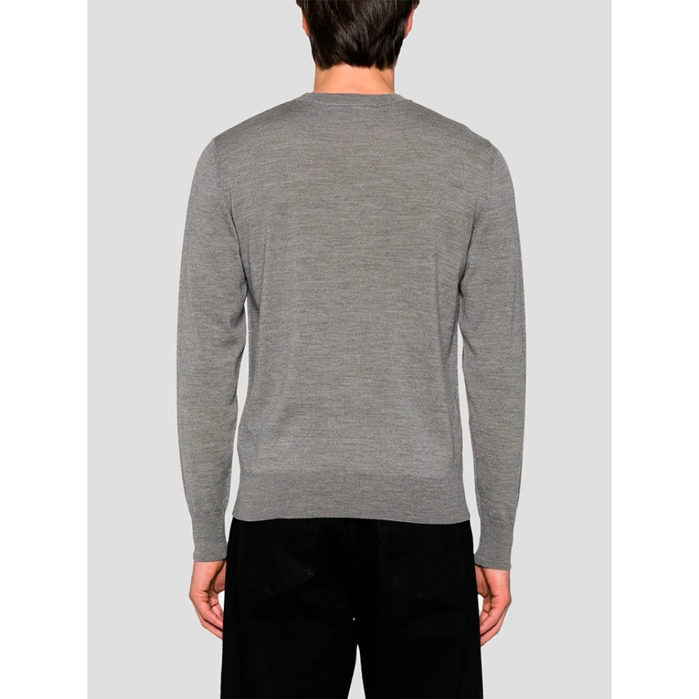 Dsquared2 Grijze Gebreide Crewneck Trui Gray Heren