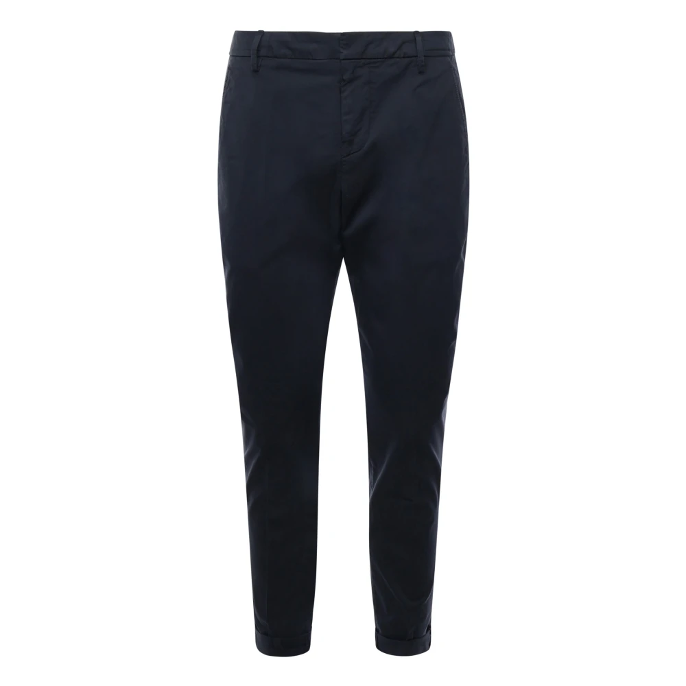 Dondup Zwarte Slim Chino Broek met Zakken Black Heren
