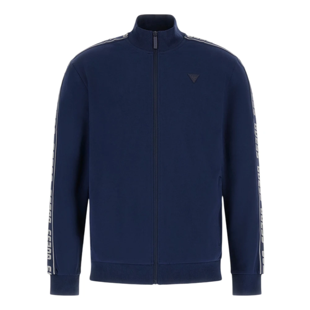 Guess Men's Blue Zip-Throughs, M, New Arlo Sweatshirt