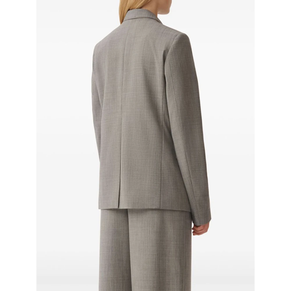 Fabiana Filippi Grijze Peak Lapel Blazer Gray Dames