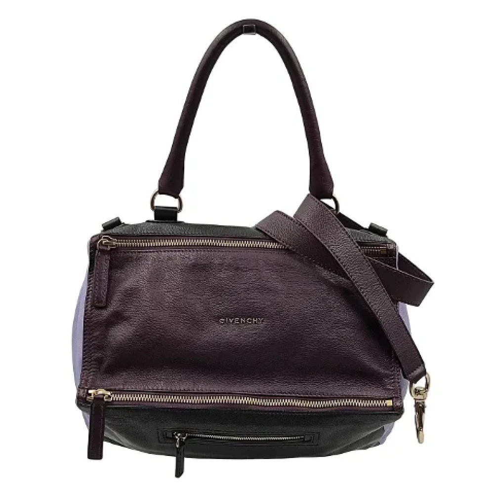 Givenchy Pre-owned Leather shoulder-bags Purple Dames