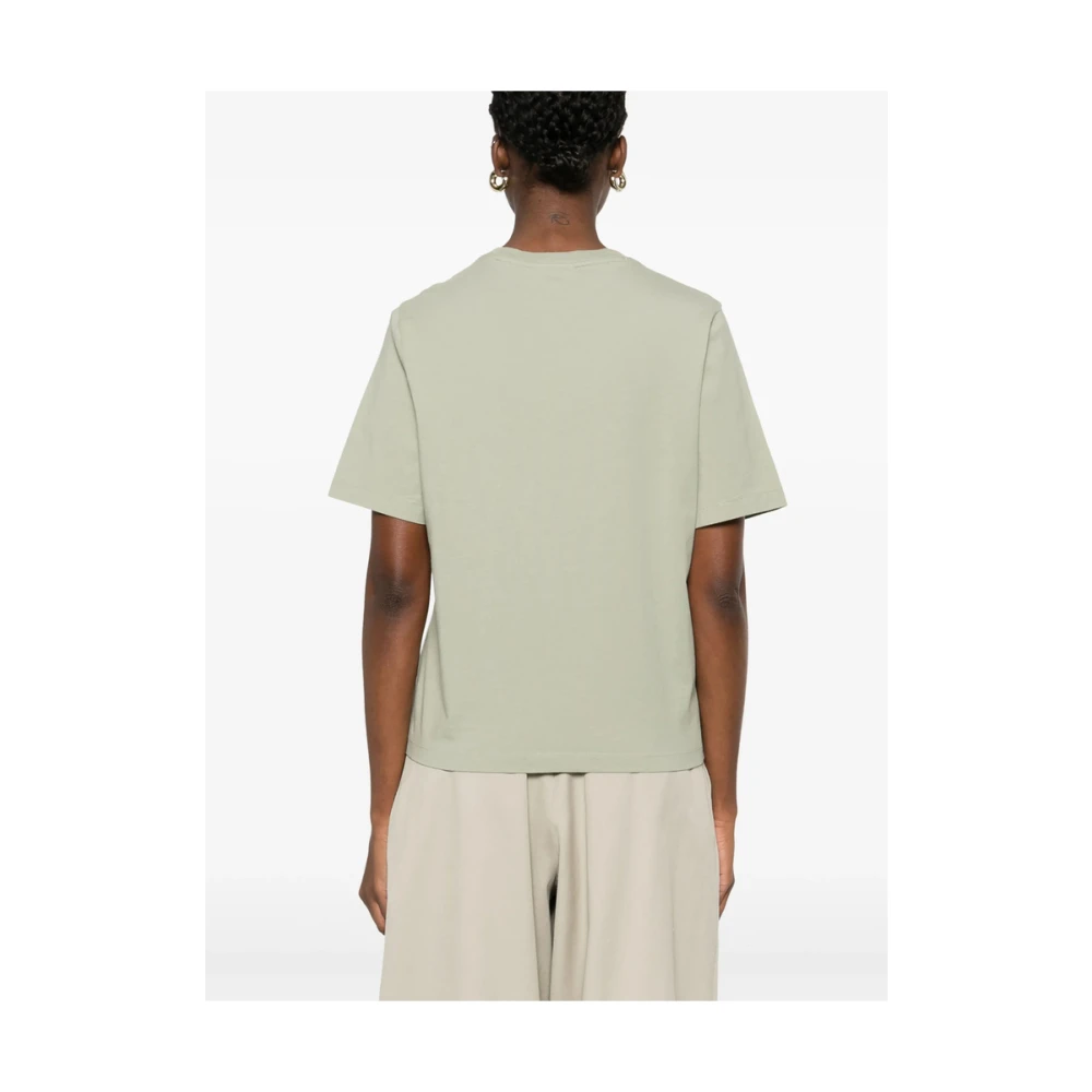 Maison Kitsuné Sage Green Crew Neck T-shirt Green Dames