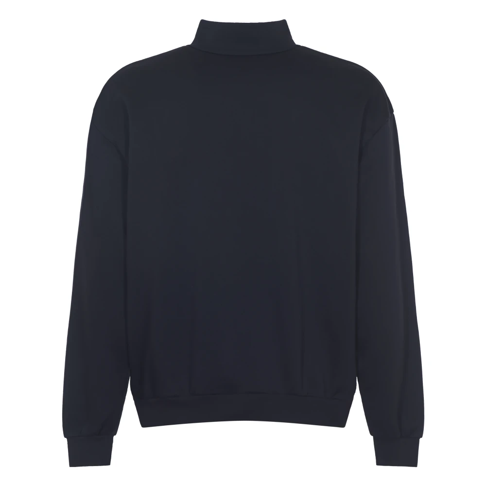 Auralee Hoge Gauge Sweat Half Zip Sweater Blue Heren
