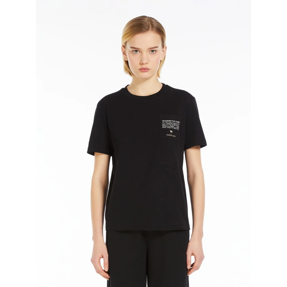 Max Mara Zwarte T-shirts en Polos met Zak Black Dames