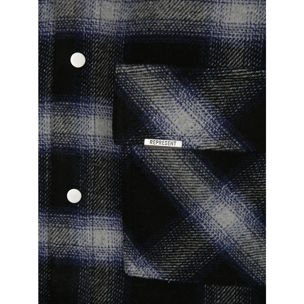 Represent Hooded Overshirt Blue Heren