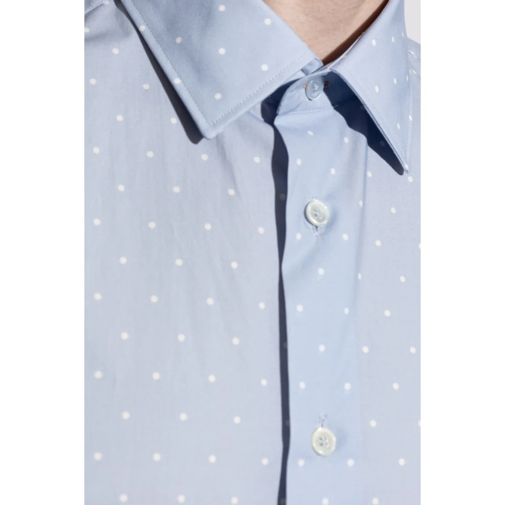 Paul Smith Overhemd met stippenpatroon Blue Heren