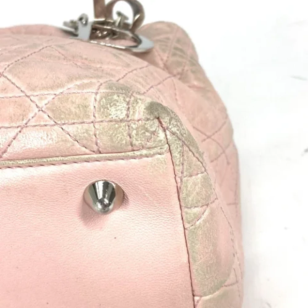 Dior Vintage Pre-owned Leather dior-bags Pink Dames