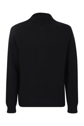 Ribbstickad Turtlenecktröja