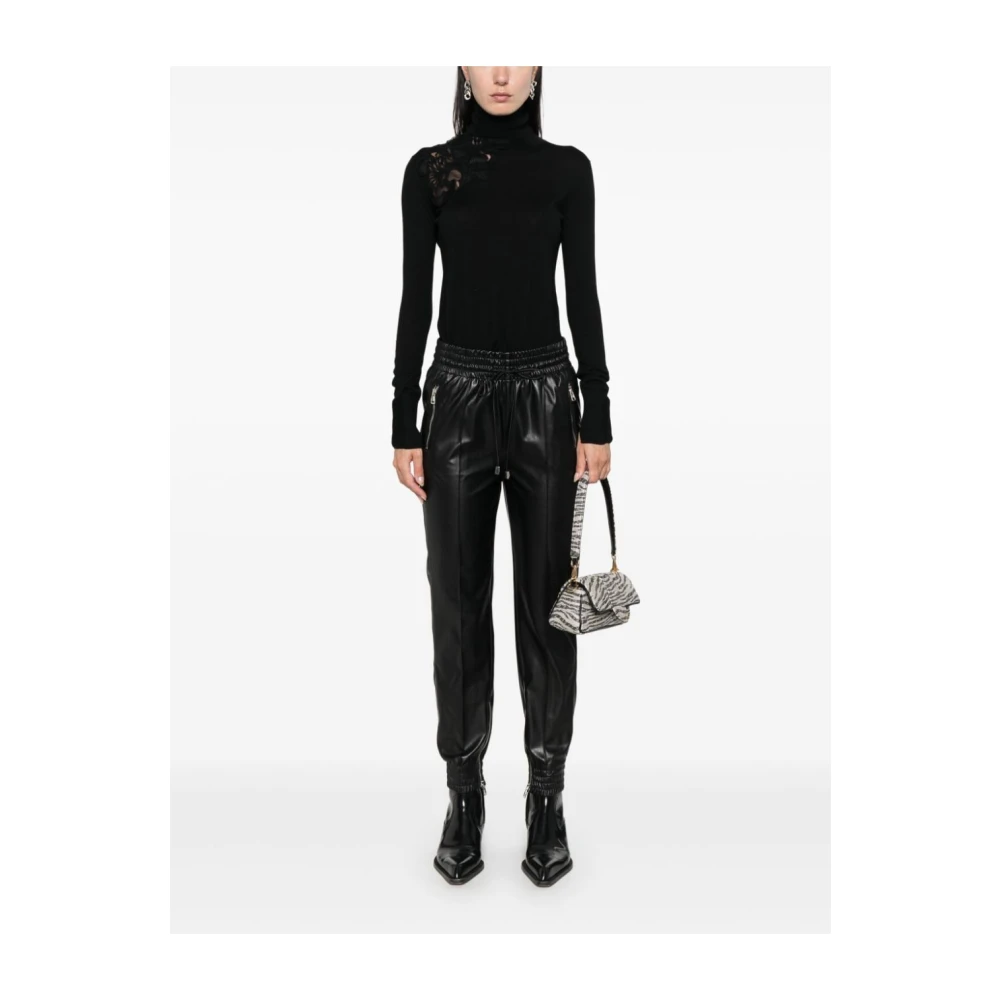 Ermanno Scervino Zwarte Merinowol Gebreide Trui Black Dames
