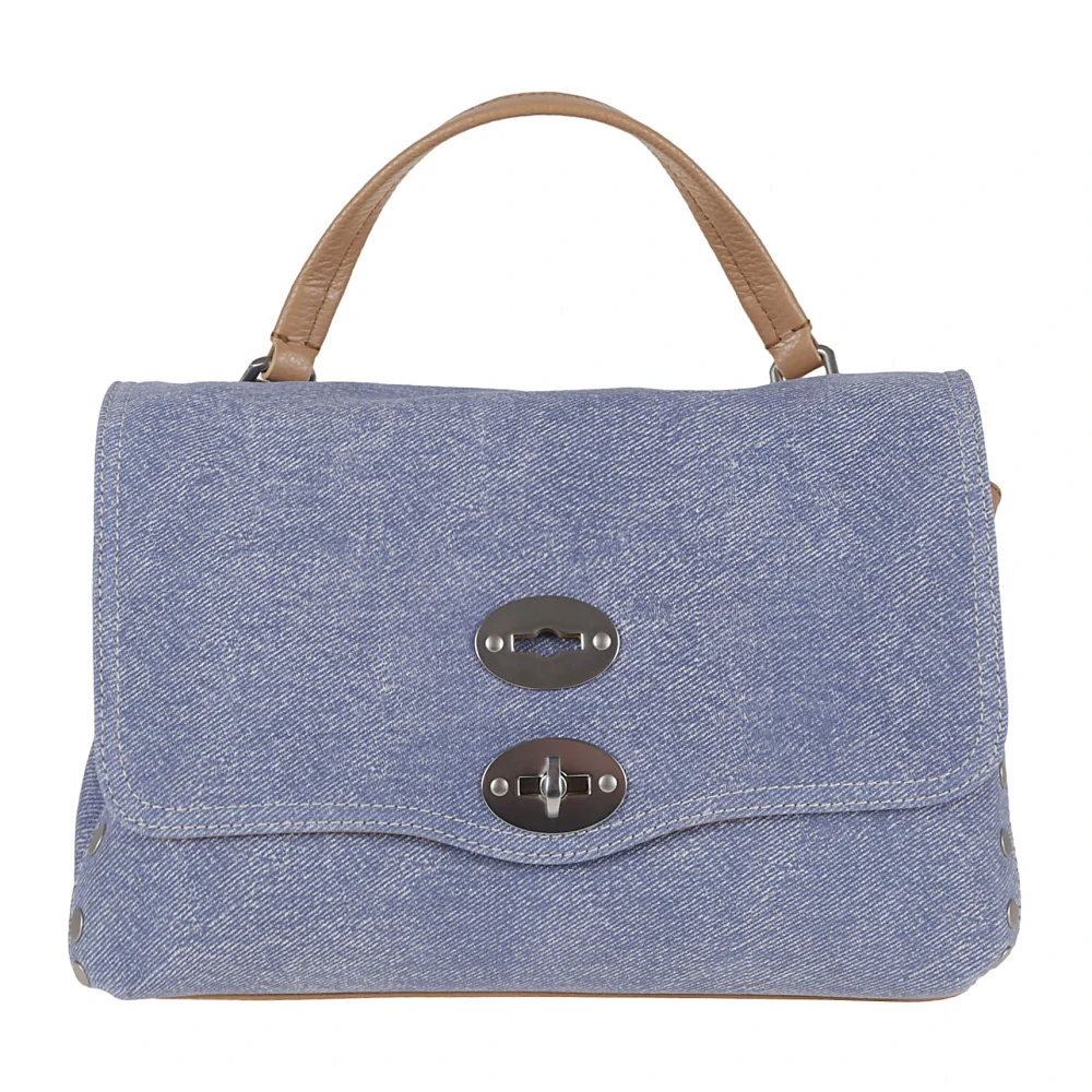 Zanellato Blauwe Leren Schoudertas Elegante Stijl Blue Dames