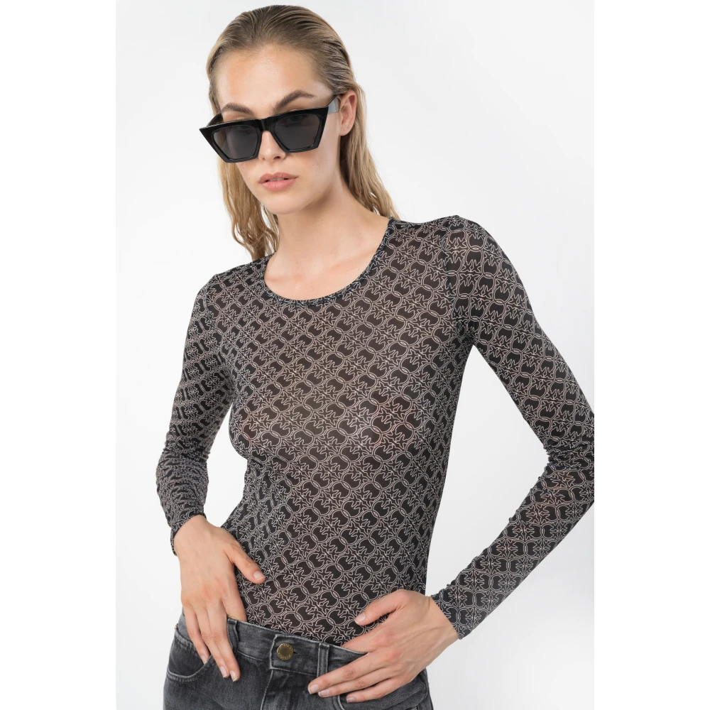 pinko Langemouwtrui met logo Multicolor Dames