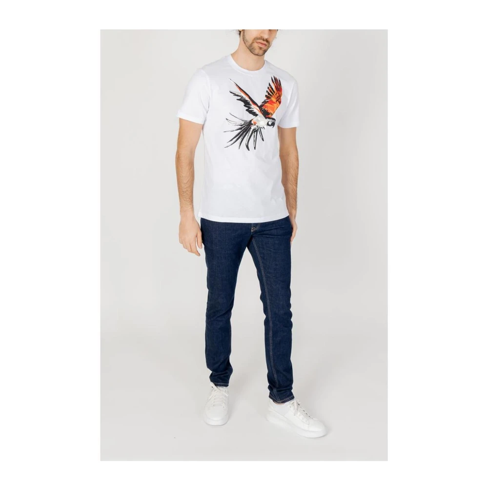 Antony Morato Witte Katoenen Crew Neck T-Shirt White Heren