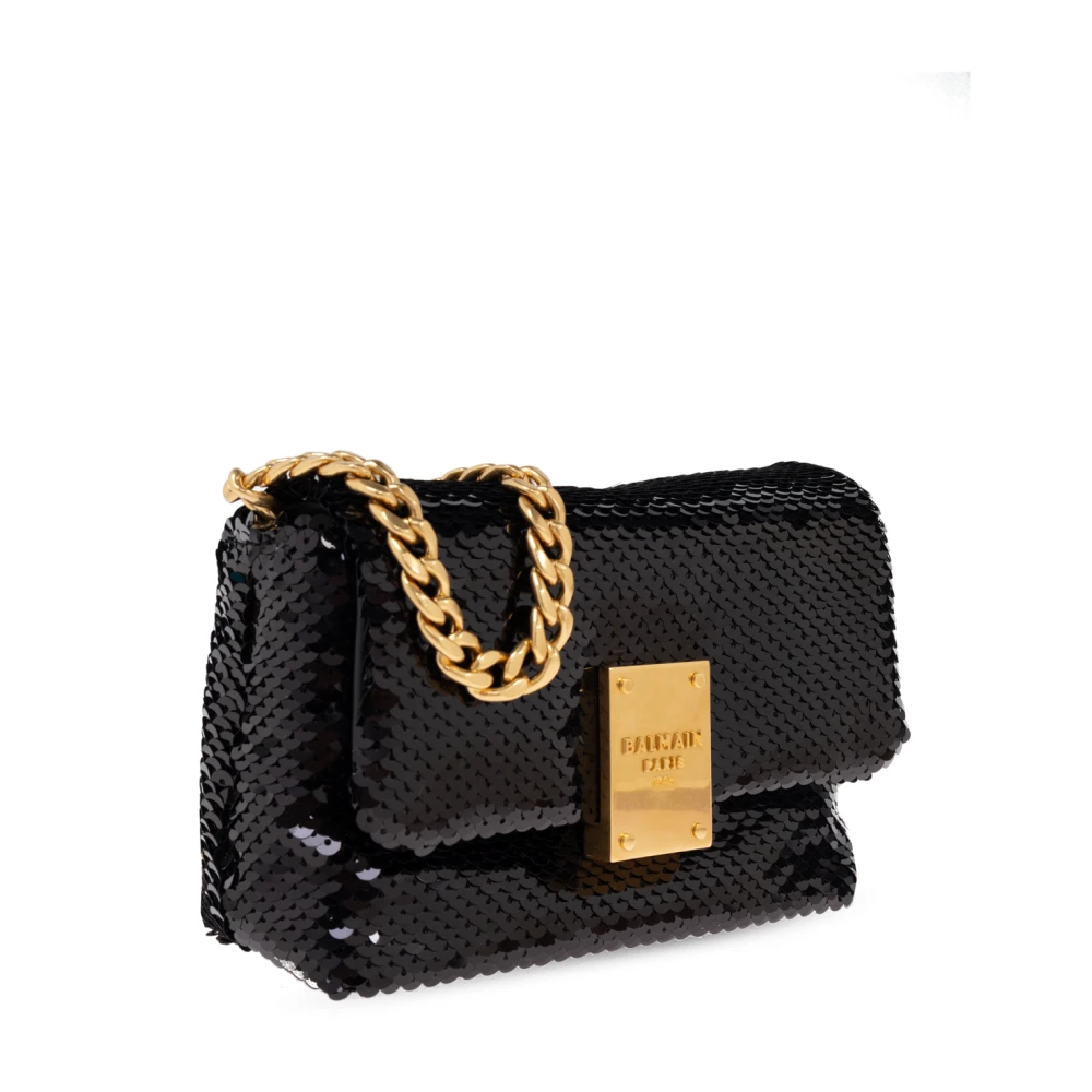 Balmain Schoudertas met logo Black Dames