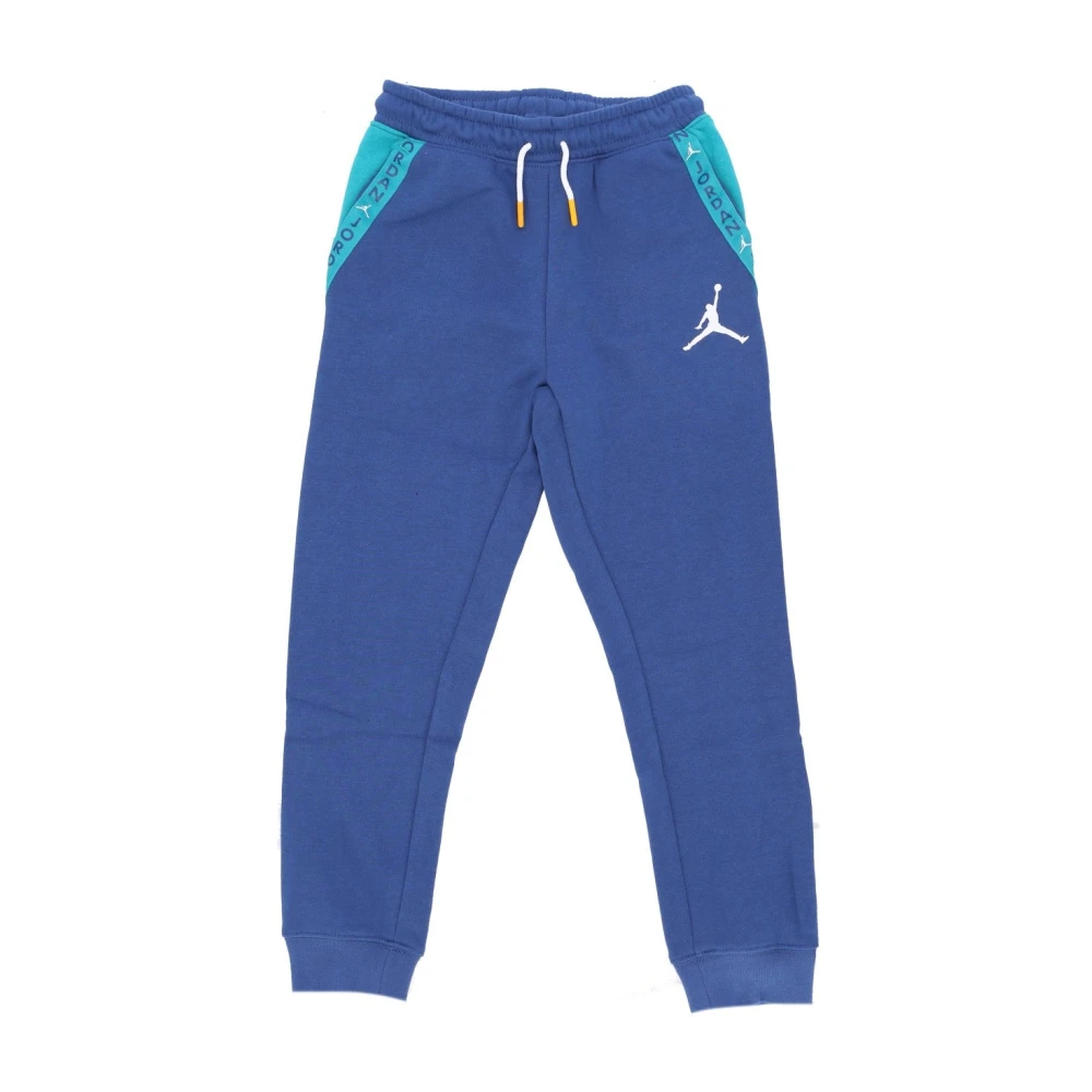 Jordan Boys Blue Sweatpants, 13 Y, Fleece Joggers With Tape Detail