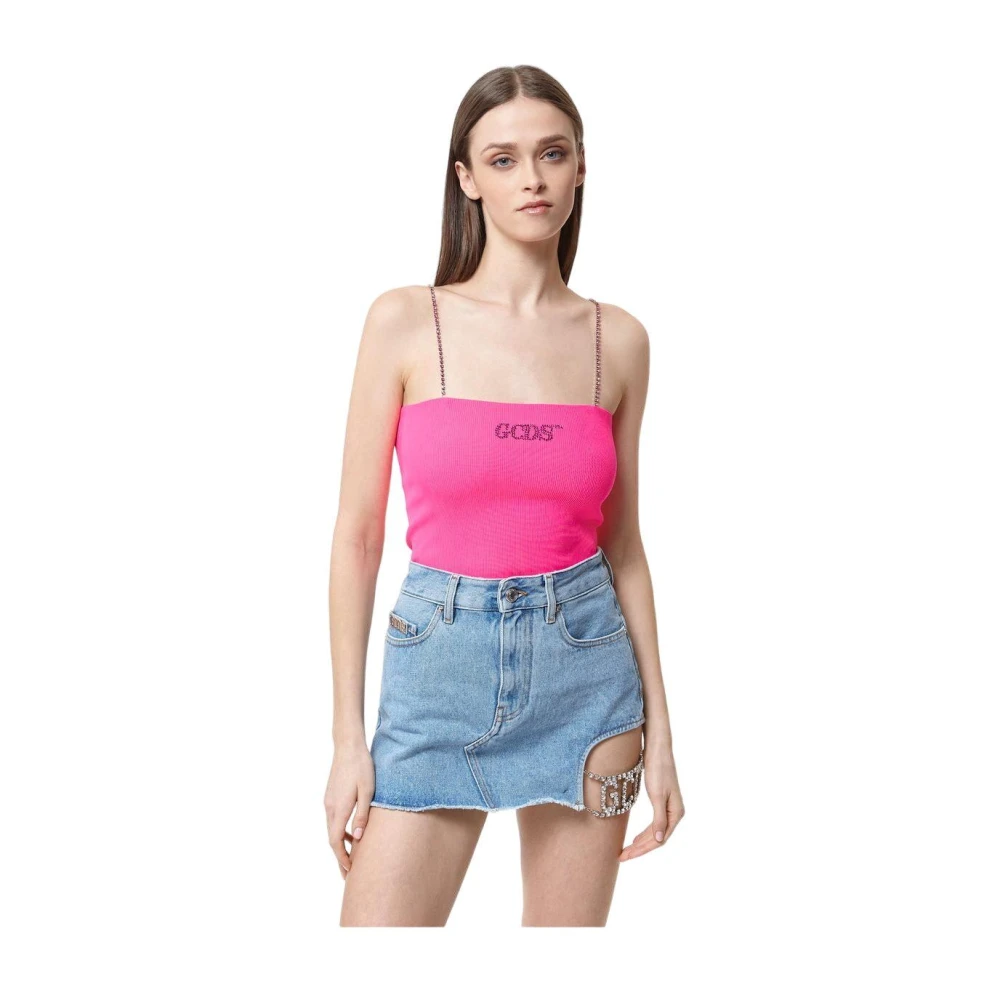 Gcds Stijlvolle Tank Tops Collectie Pink Dames