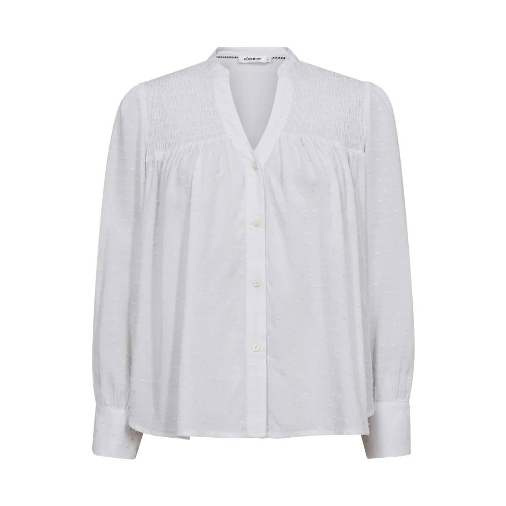 Co'Couture Witte AdinaCC Drop Shirt Blouse White Dames