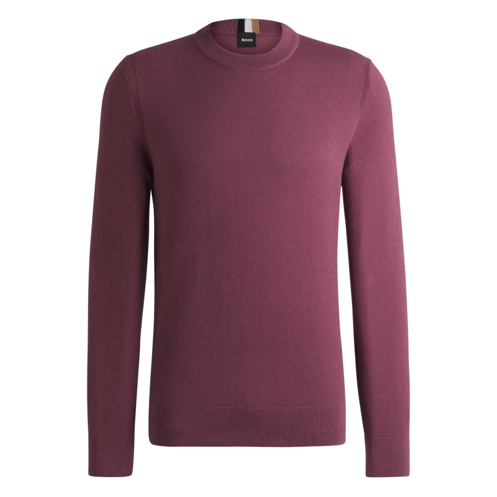 Hugo Boss Stijlvolle pull voor mannen Purple Heren