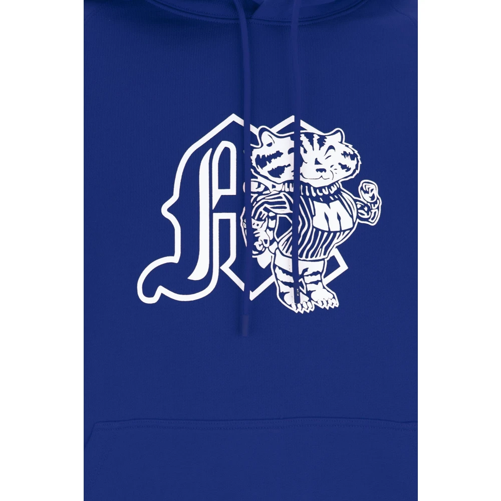 Msgm Hoodie van katoen met grafische print Blue Heren