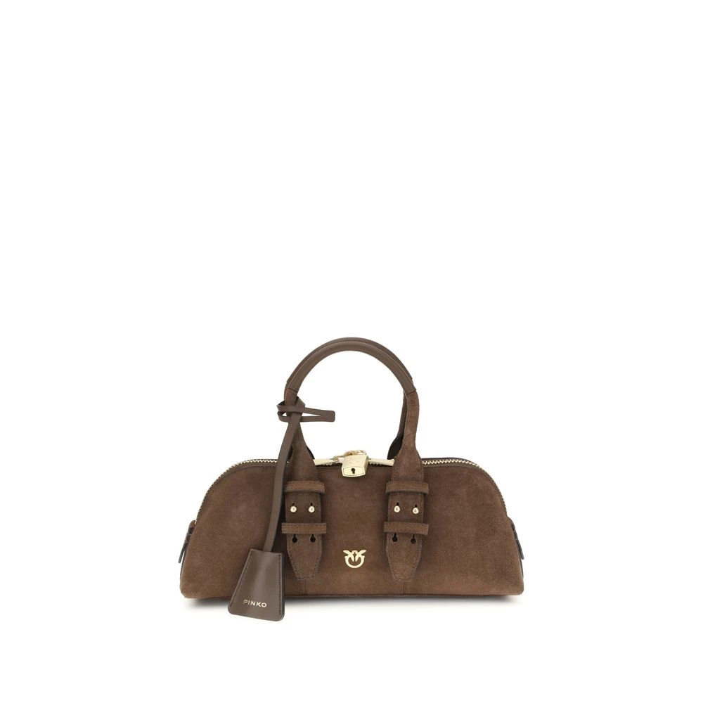Pinko Brown Love Birds Bowling Bag - Female - Handbags - One Size - Bags