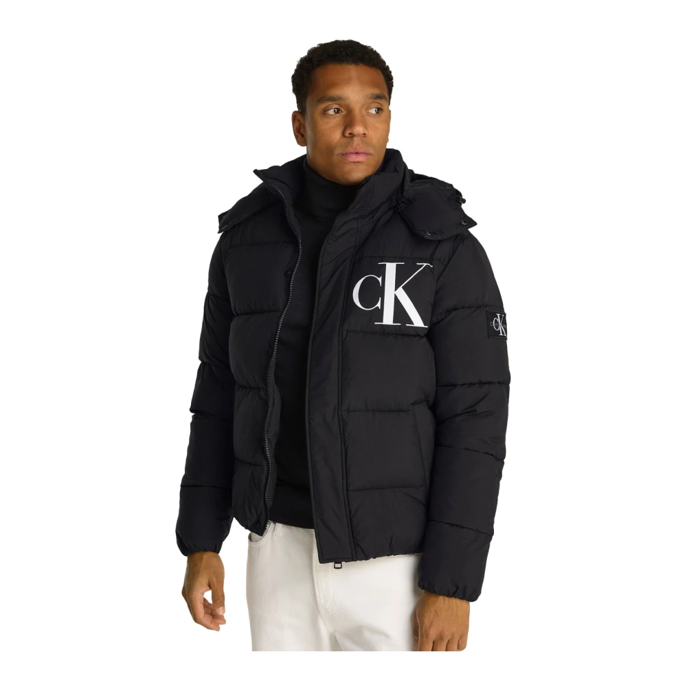 Calvin Klein Zwarte Hoodie met Logo Black Heren