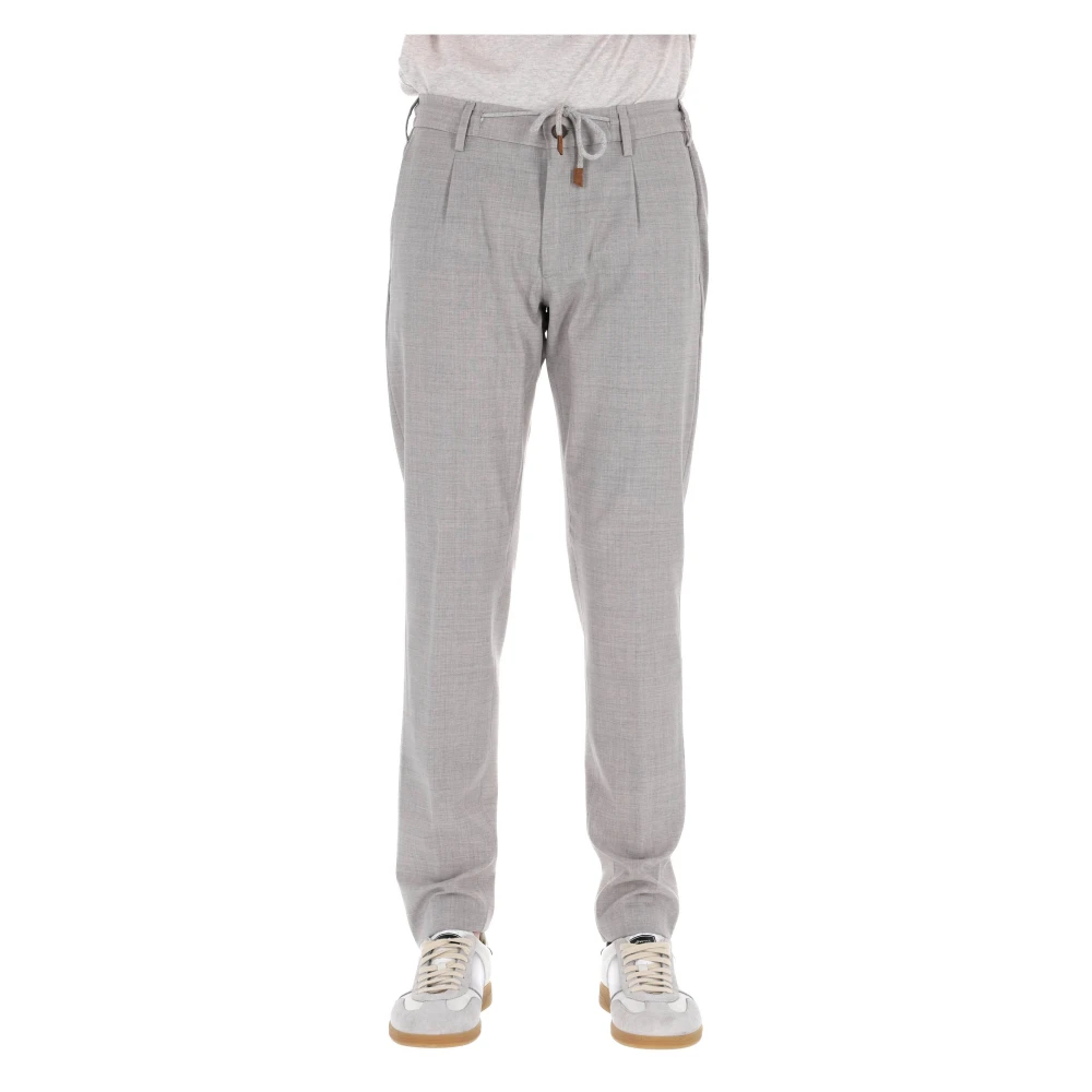 Eleventy Uomo Grigio - Pantaloni Affusolati Con Coulisse In Vita - Trousers - W33