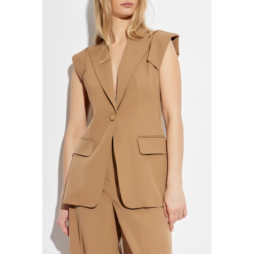 Max Mara Vest Bergamo Brown Dames