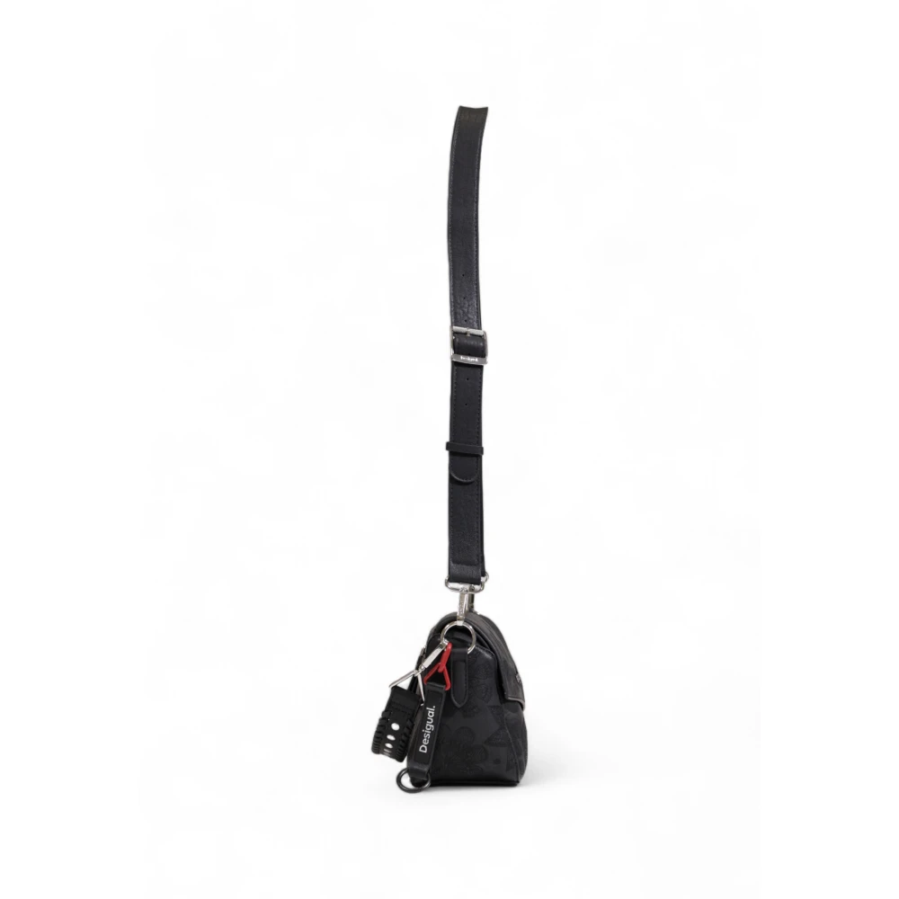 Desigual Zwarte Schoudertas Met Kliksluiting Black Dames
