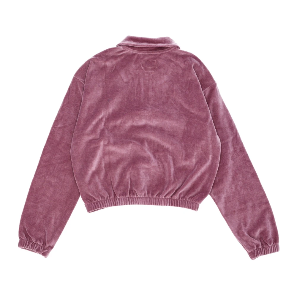 Obey Chenille High Neck Sweatshirt Lila Purple Dames
