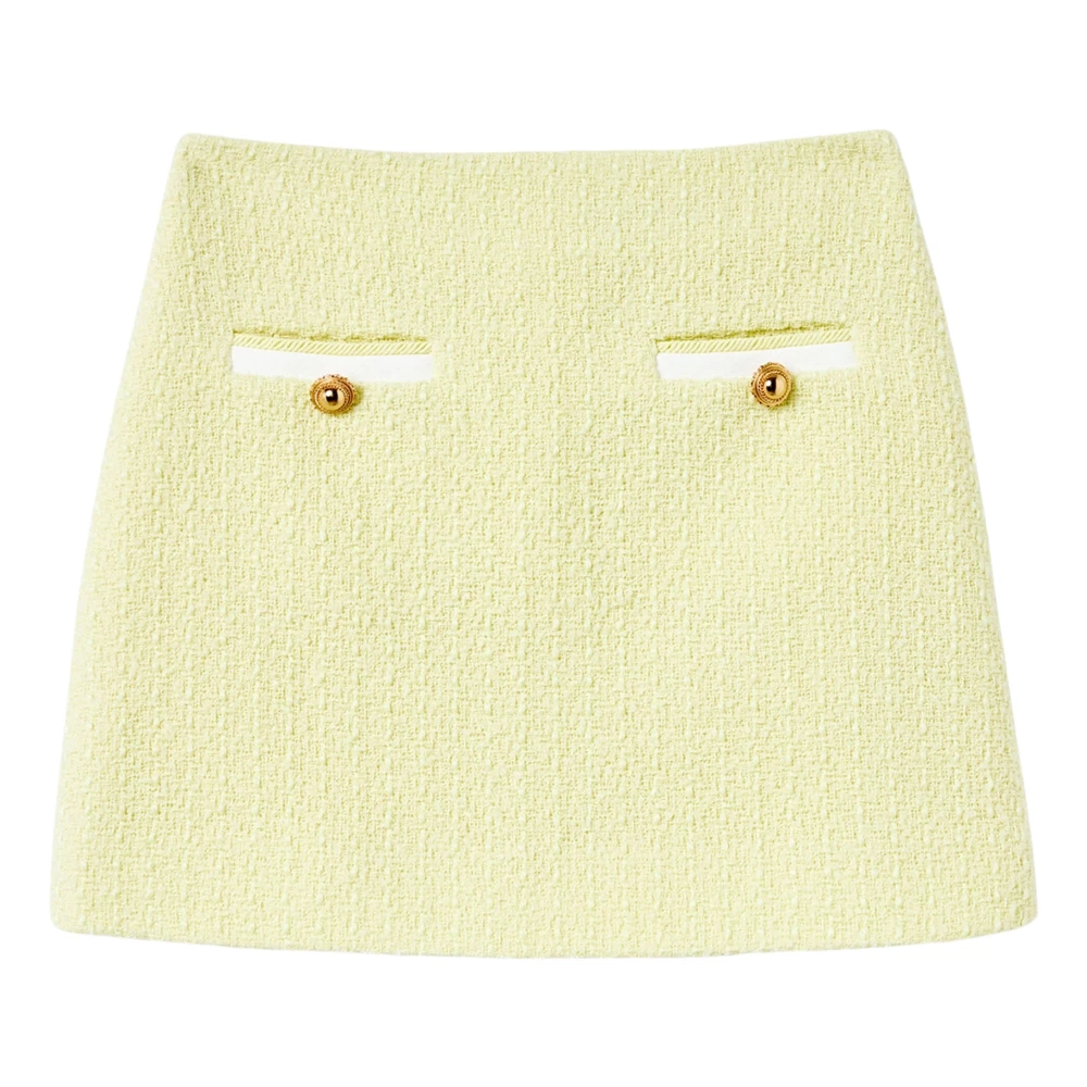 Self Portrait Girls Yellow Kids Skirts, 5 Y, Boucle Skirt