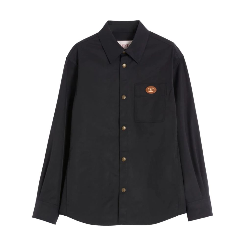 Valentino Handtekening VLogo Patch Shirt Black Heren