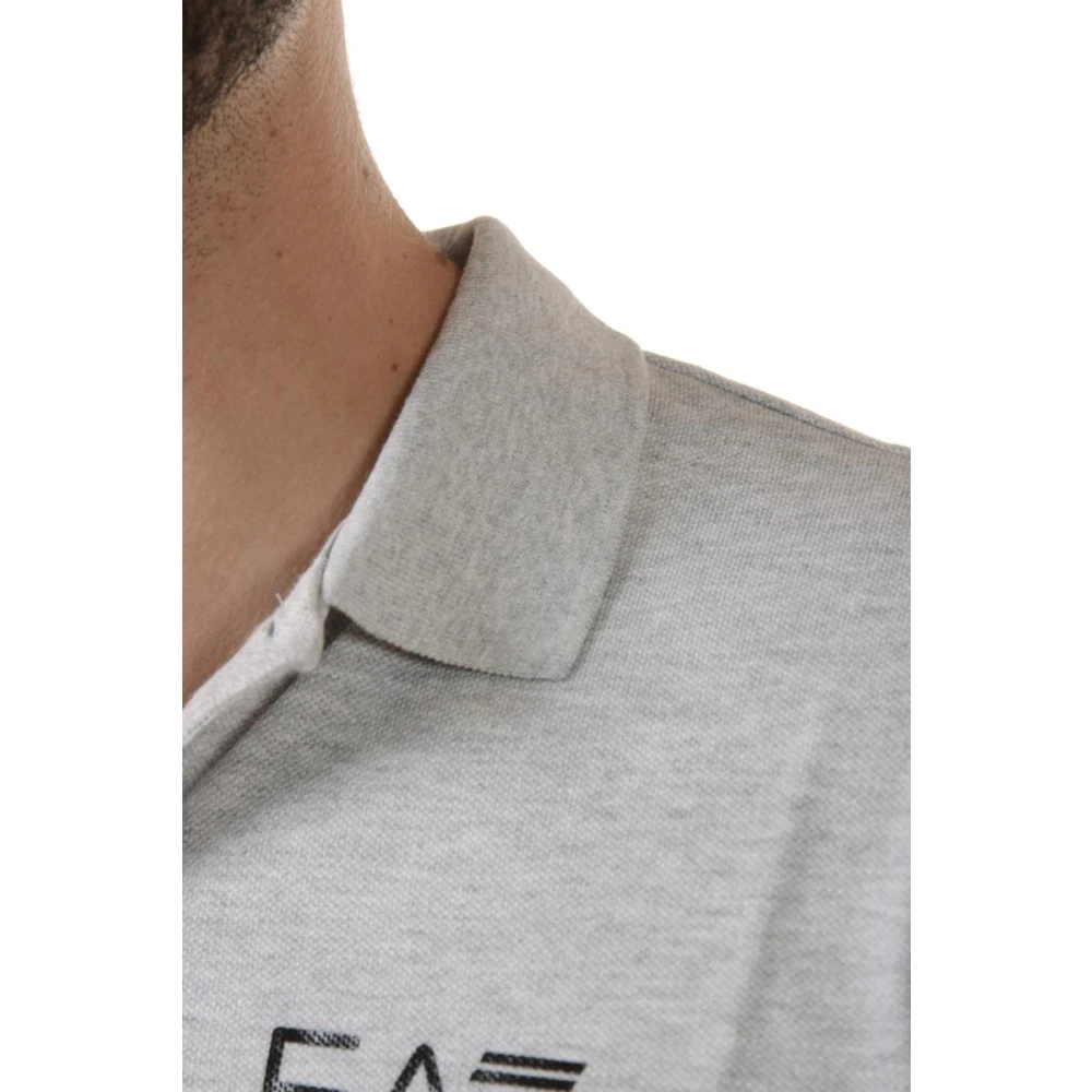 Emporio Armani EA7 Klassieke Polo Shirt voor Mannen Gray Heren