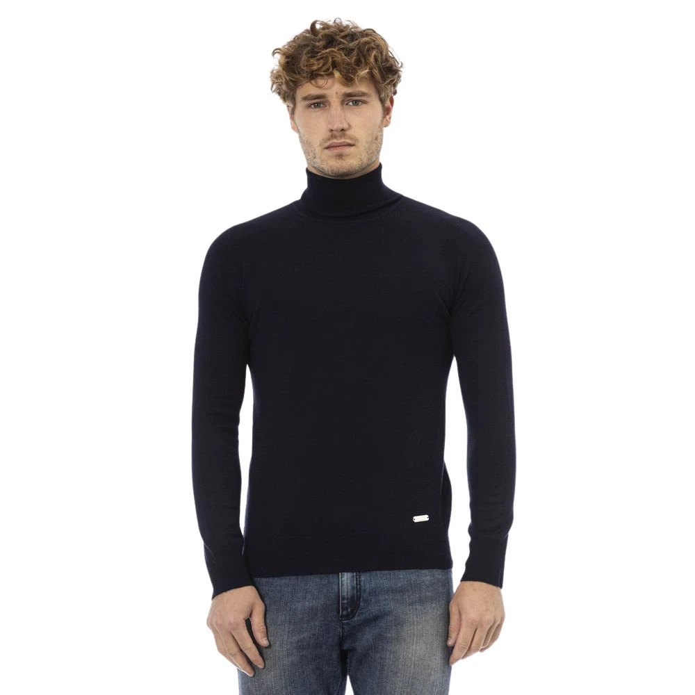 Baldinini Blauwe wollen coltrui Blue Heren