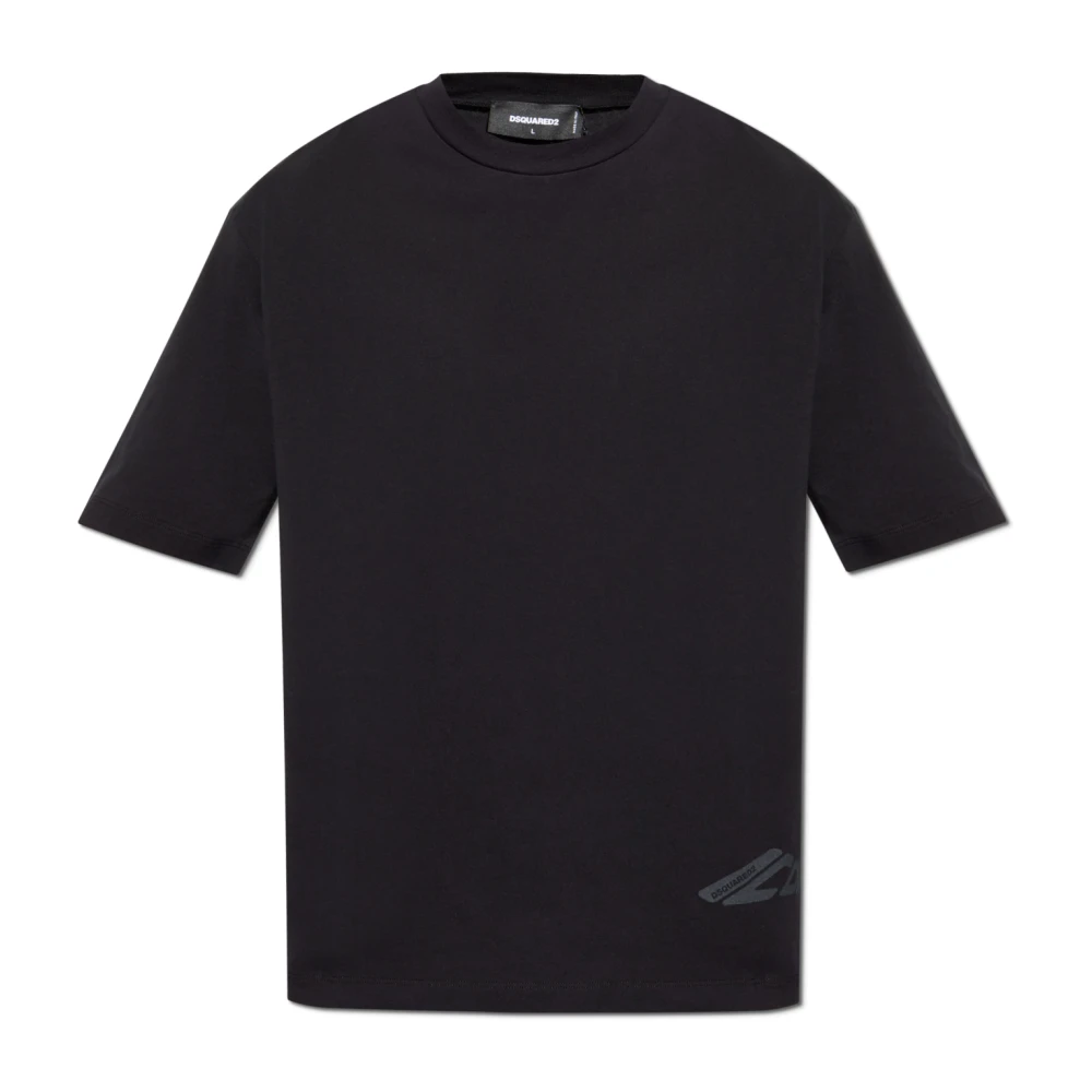 Dsquared2 T-shirt met bedrukt logo Black Heren