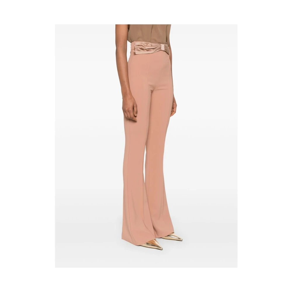 Elisabetta Franchi Wijdvallende Zoom Blush Beige Rok Pink Dames