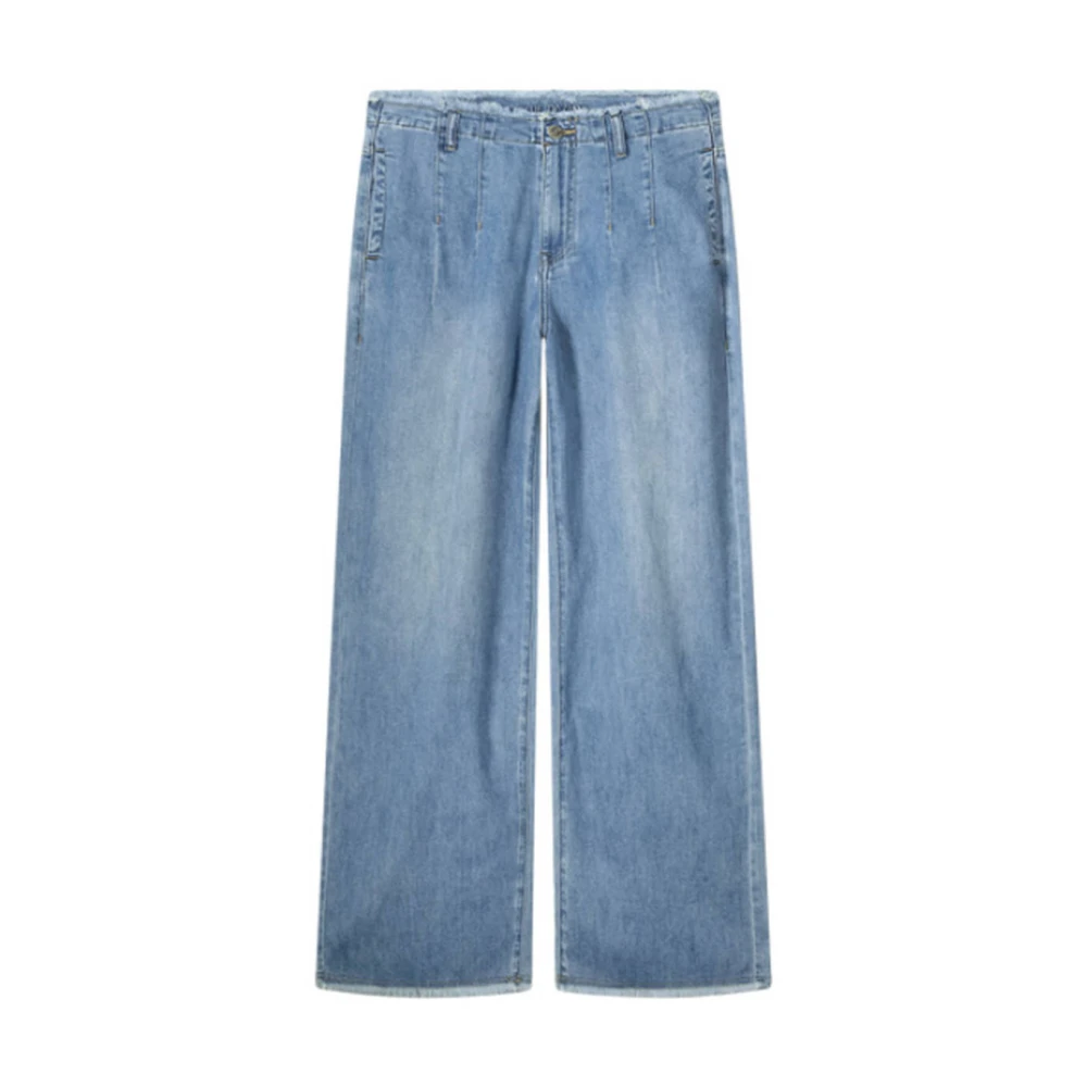 Summum Woman Flowy Wideleg Denim Jeans Blue Dames