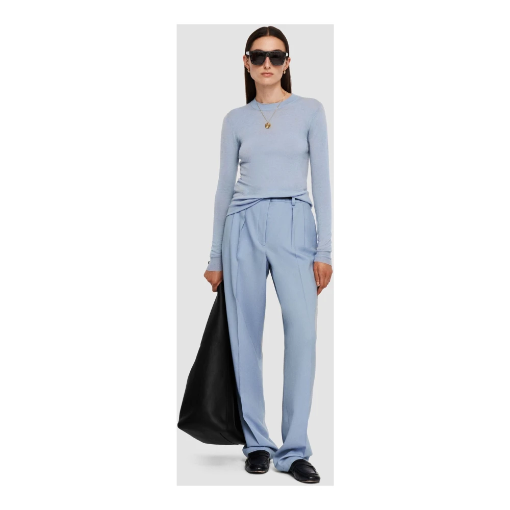 joseph Cashair Ronde Hals Trui Faded Sky Blue Dames