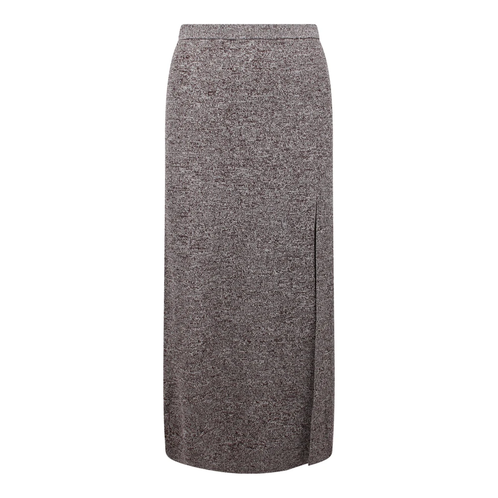 BAUM UND PFERDGARTEN Mélange effect midi rok met split Gray Dames