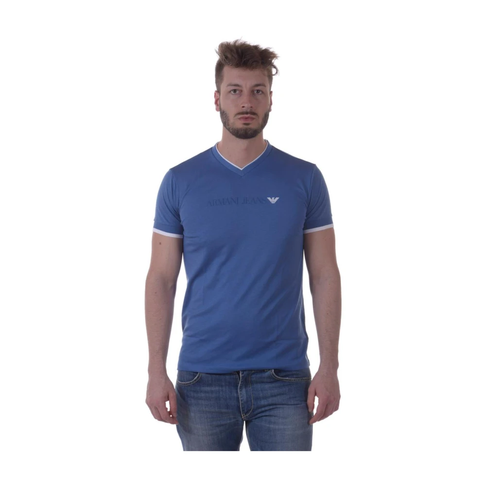 Armani Jeans Uomo Blu Top, L, New,