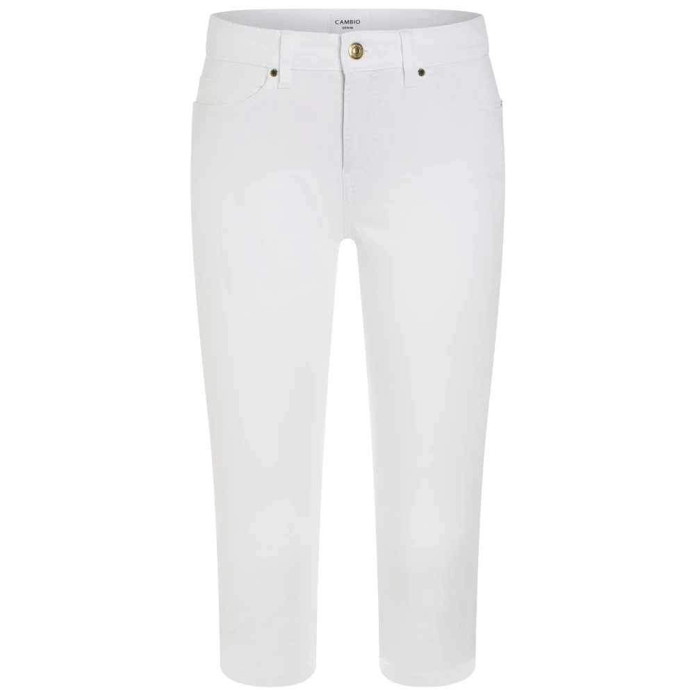 Cambio Women's Beige Cropped Jeans