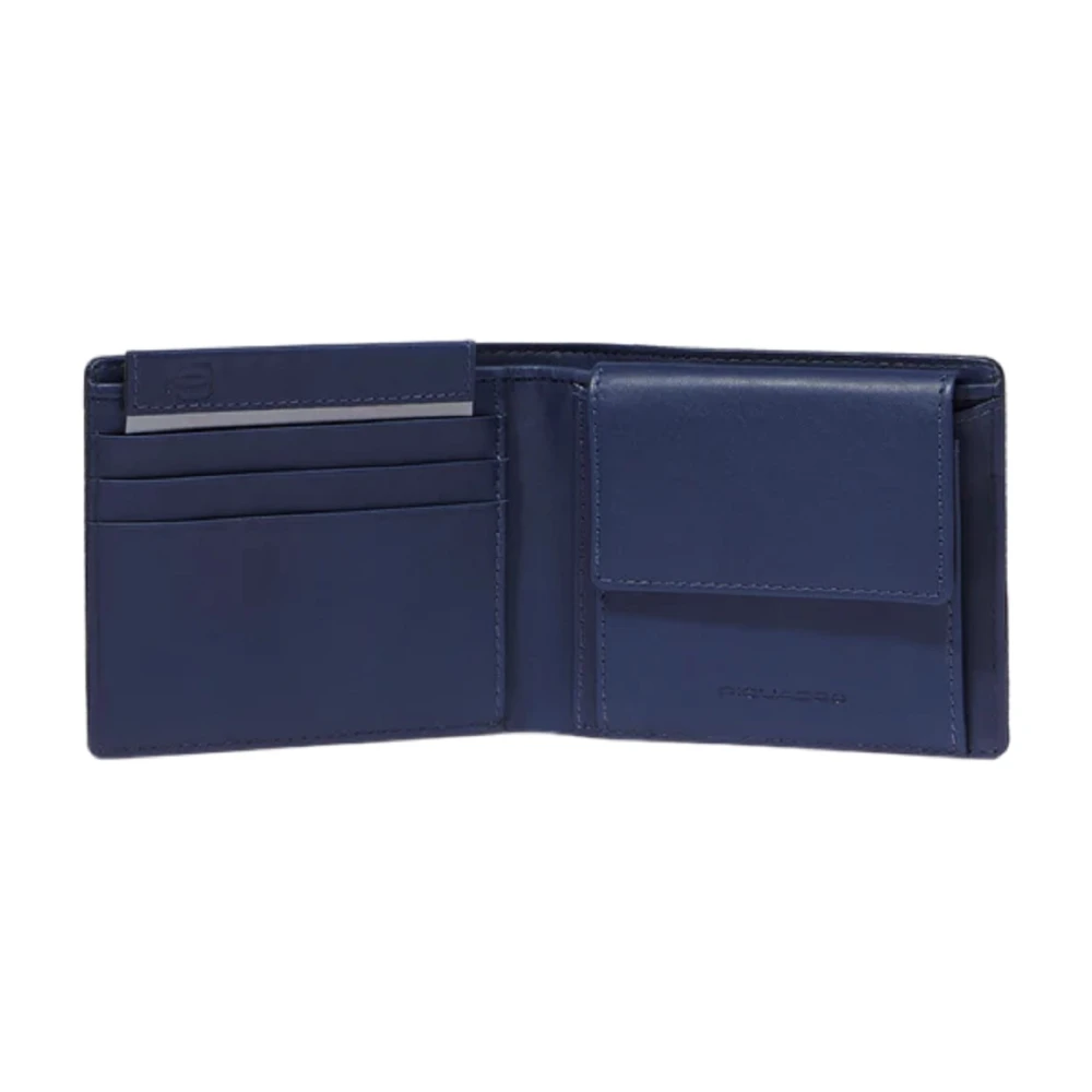 Piquadro Blauwe Portemonnee met RFID-bescherming Blue Heren