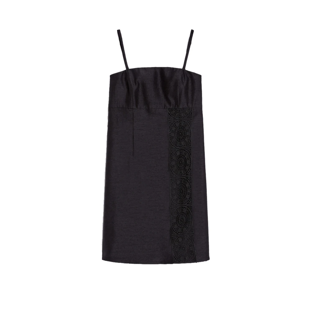 Pennyblack Jurk met Geometrisch Macramé Overlay Black Dames