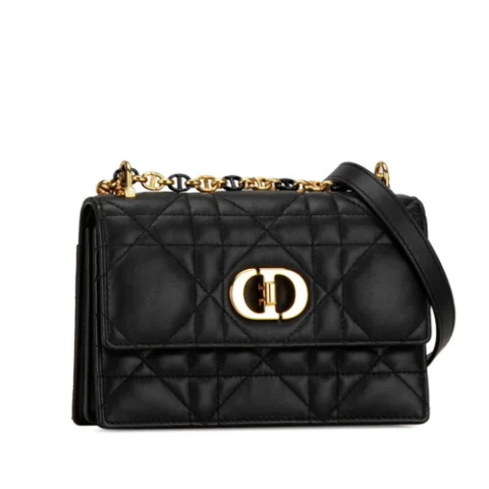 Dior Vintage Pre-owned Leather shoulder-bags Black Dames
