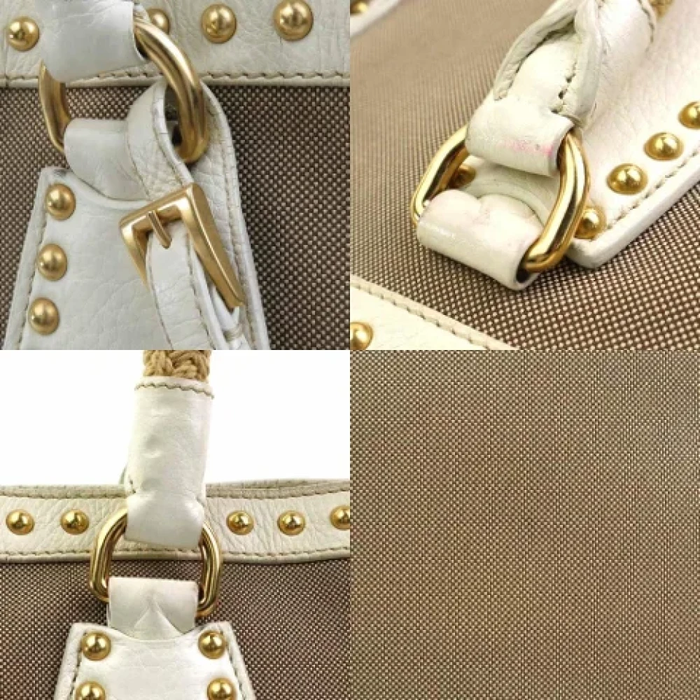 Prada Vintage Pre-owned Canvas prada-bags Brown Dames