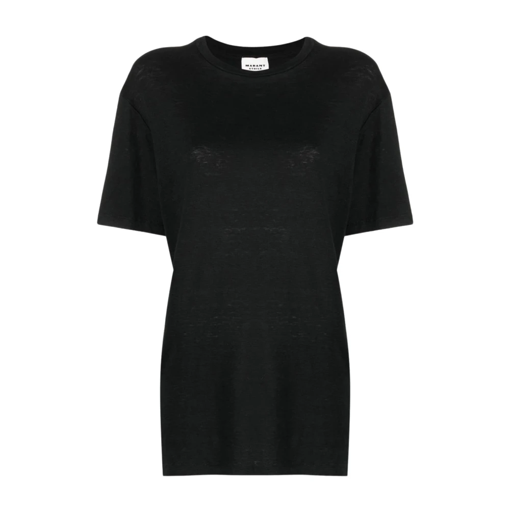 Isabel Marant Étoile Zwart Zewel Tee Shirt voor Vrouwen Black Dames