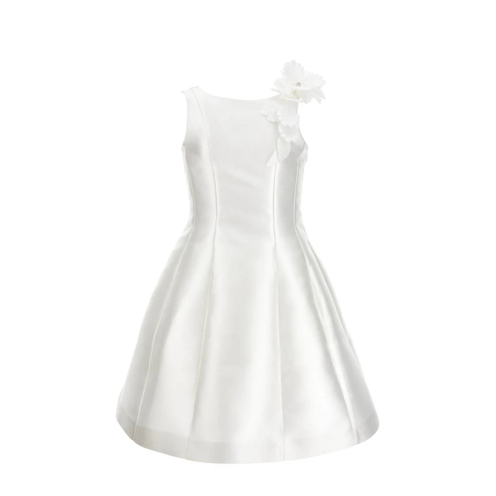 Monnalisa Girls White Dresses, 14 Y, Mikado Dress